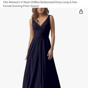 Navy Blue Bridesmaid/Prom dress